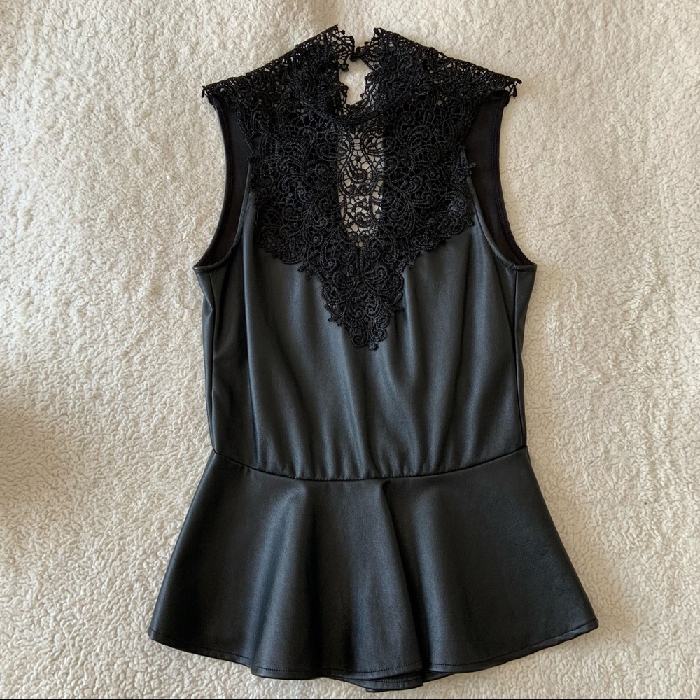 Black Lace Detailed Top